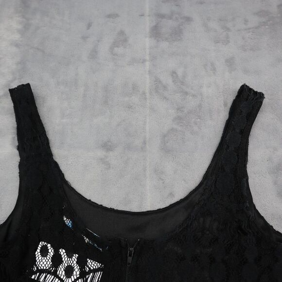 Cecico Dress Womens S Black Sleeveless Scoop Neck Polyester Lace Zip Tank Dress - Picture 14 of 16
